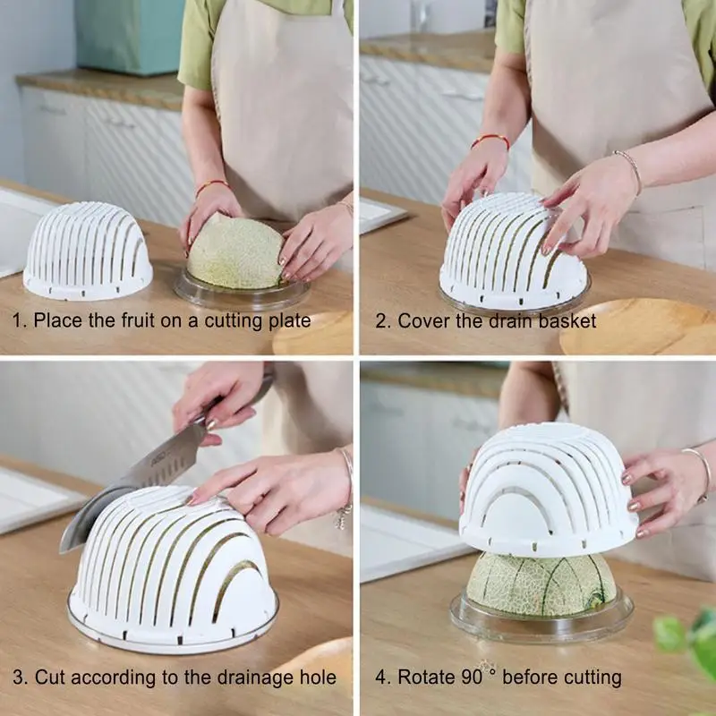 Чаша-измельчитель для приготовления салата многофункциональная мийка фруктов и