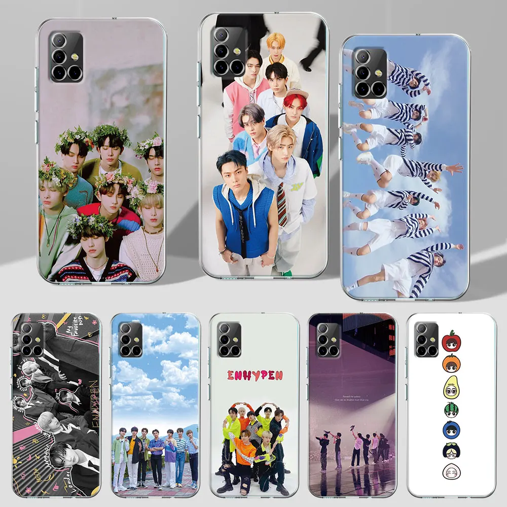 Чехол для телефона Enhypen Boy Band для Samsung Galaxy A12 A54 A13 A21s A32 A53 A52 A14 A51 A71 A72 A03 A41 A24 A31 A33 A02s, чехол из ТПУ