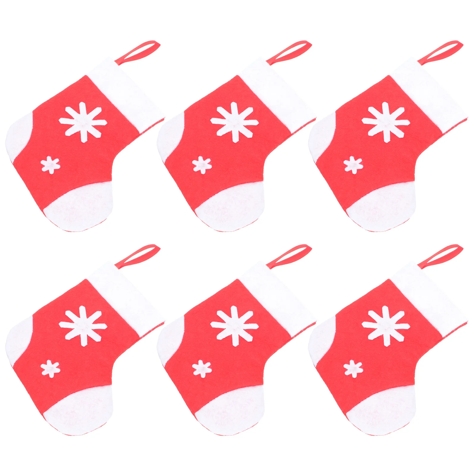 

6Pcs Non-woven Cloth Cutlery Bags Xmas Sock Forks Holder Xmas Party Decoration Cutlery Bag