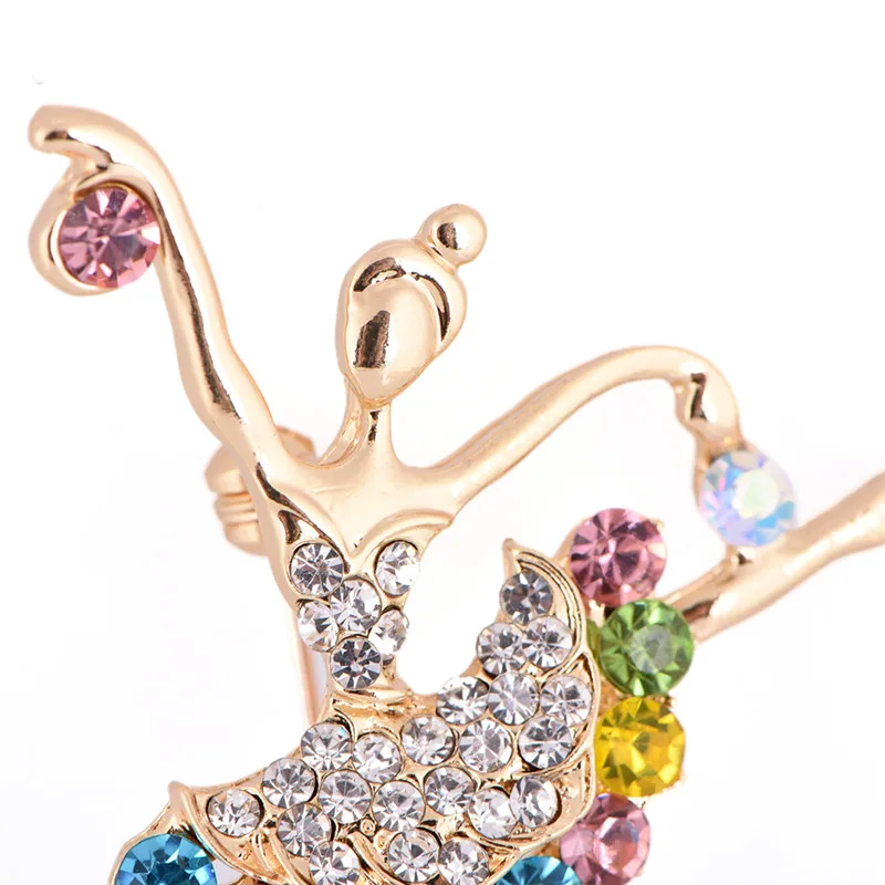 1 шт. брошь для танцующей балетной девушки со стразами ювелирные изделия женский