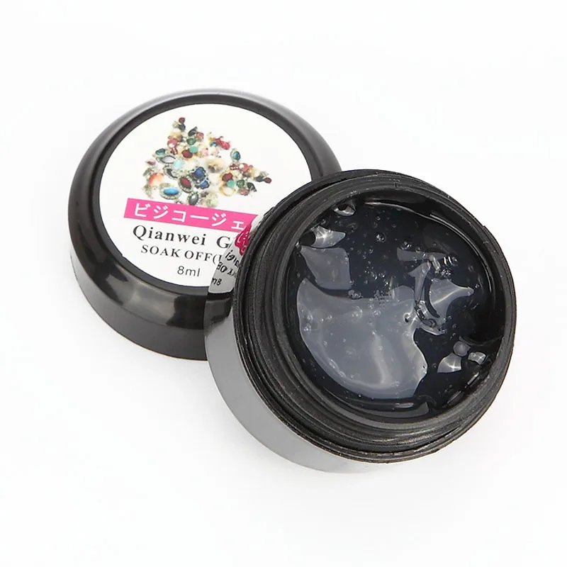 10 мл супер липкая ручка-клей для маникюра Стразы кристаллический гель ногтей