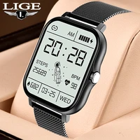 lige smartwatches men bluetooth call heart rate sleep monitoring music waterproof fashion fitness tracker smart wristbands women
