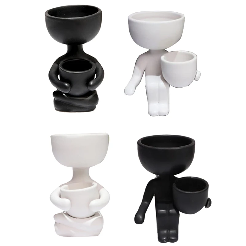 

Гуманоидный керамический цветочный горшок, ваза, портретная ваза, мясистый цветочный горшок, Цветочная композиция, ваза, украшение для дома