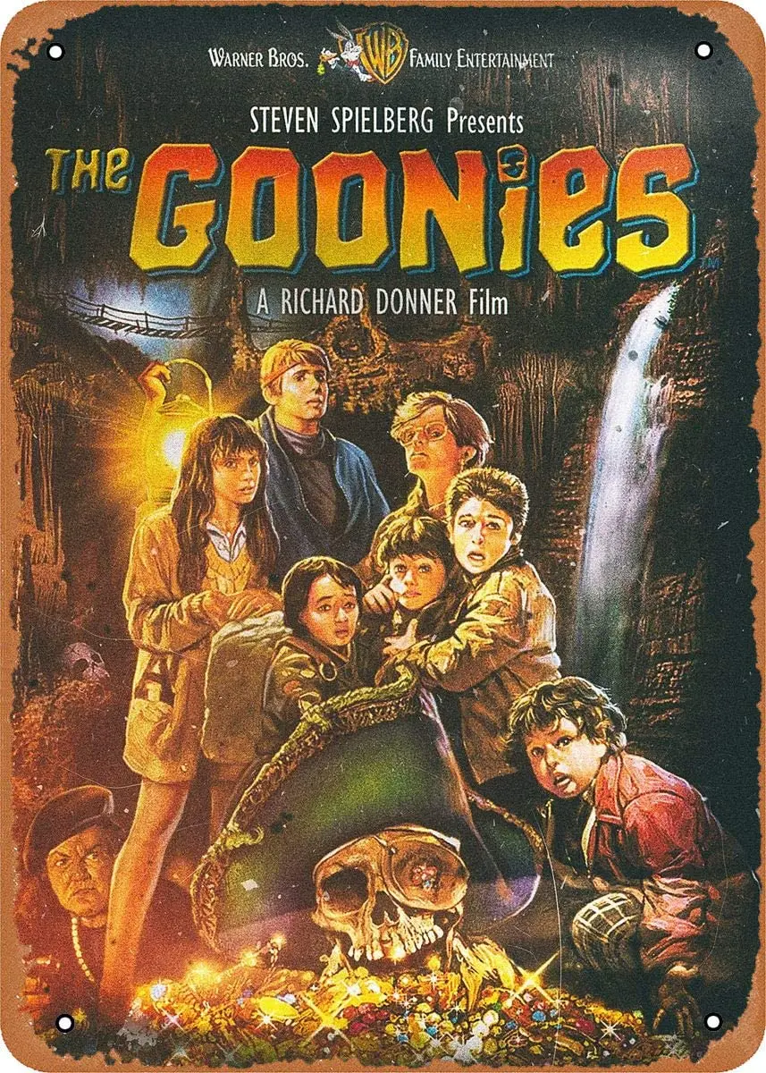 

vintage Unidwod The Goonies Movie Poster Retro Vintage Movie Poster Vintage Metal Tin Sign for Home Bar Pub Garage Decor Gifts