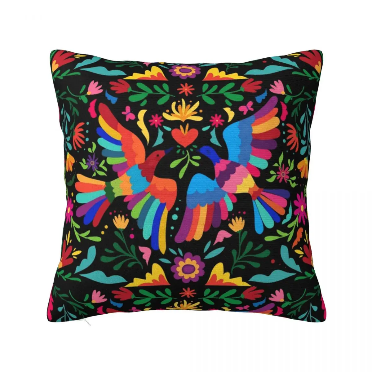 

Best Art Mexican Embroidery Floral Pillowcase Polyester Cushion Cover Decor Carnaval Mexico Pillow Case Cover Living Room 18"