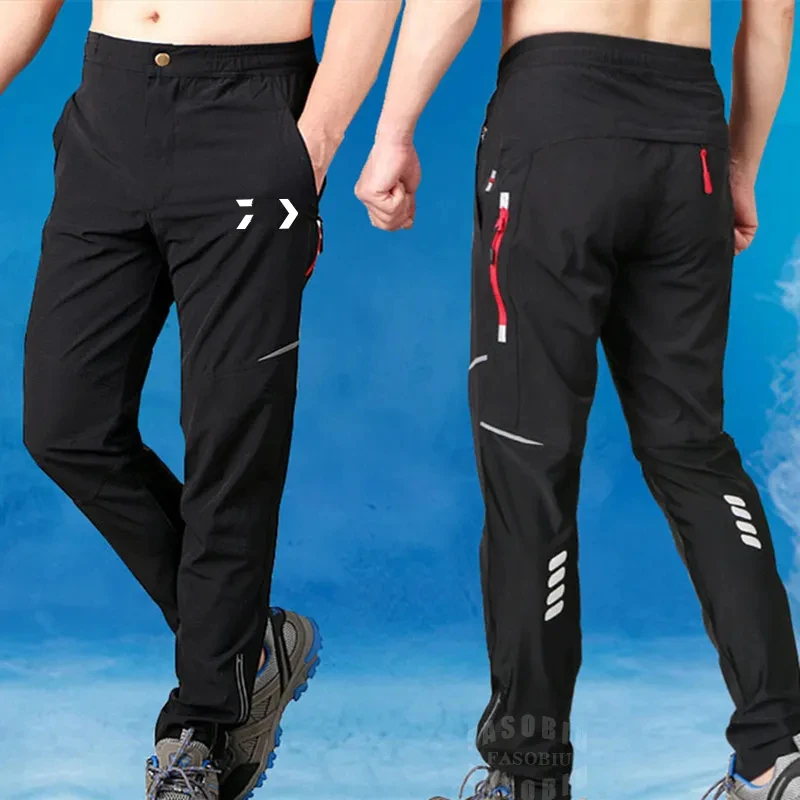 

New Fishing Clothing Summer Quick Dry Pants Men Reflective Elastic Mens Trousers Outdoor Clothes Breathable Fishing Pants