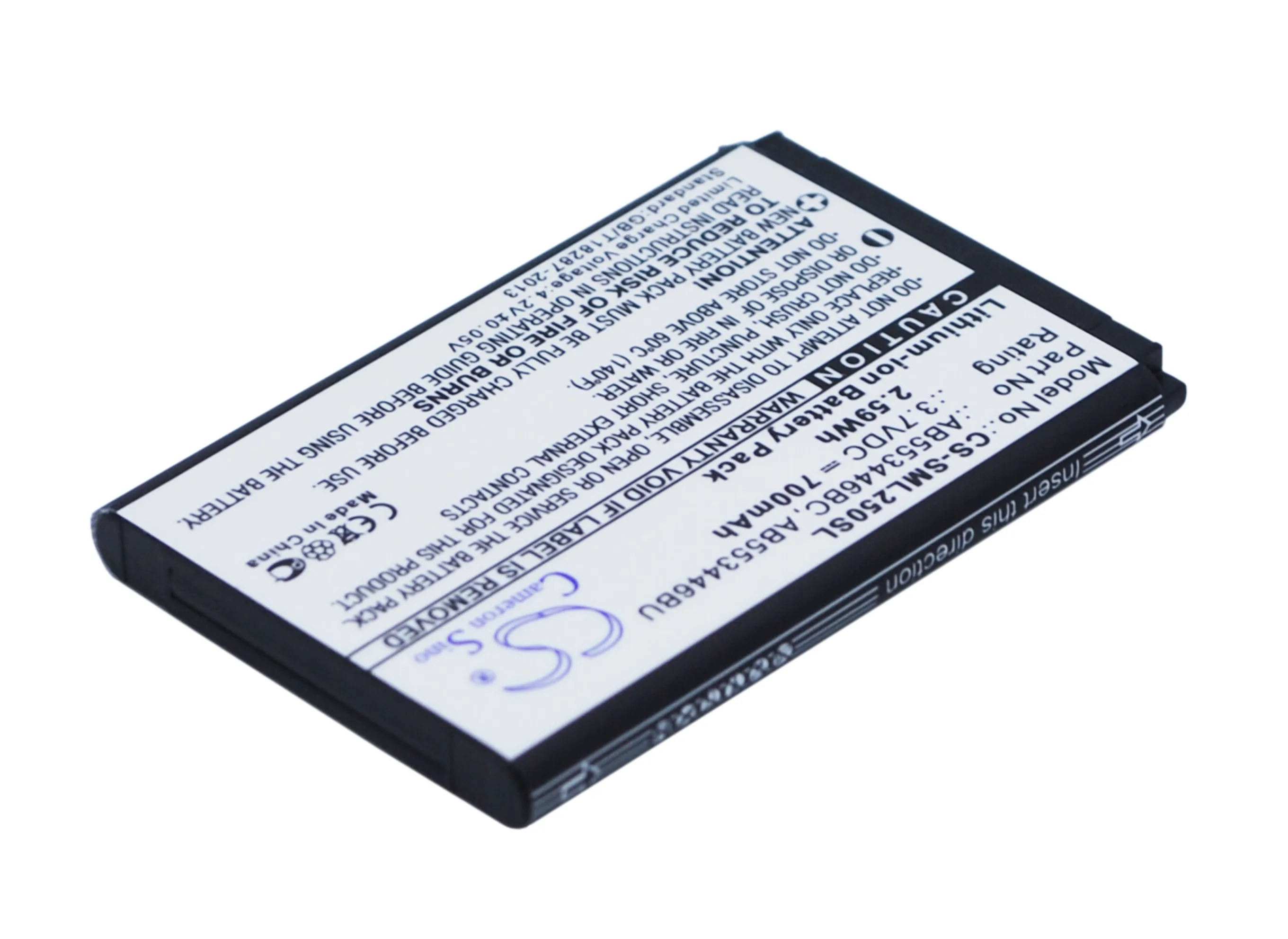 Аккумулятор Cameron Sino 700 мАч AB 553446 BC BU для Samsung C3300 C5130U E3300 S5150 M3200 B108 CC03 L250 M128 M628 X989 W539
