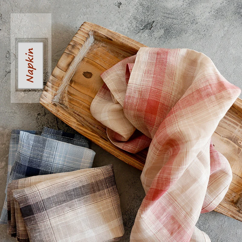

Retro Cotton Linen Napkin Old Scenes Shooting Food Photography Background Props Kitchen Desktop Mat Napkin 40*60cm Vintage Cloth