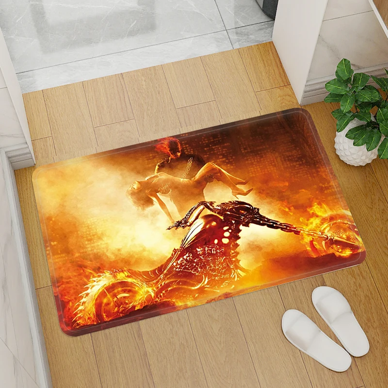 

Ghost Rider Design Carpet Prayer Mat Rug Mats Living Room Rugs Bath Doormat Entrance Door Welcome Carpets Floor Kitchen Non-slip