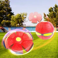 flying ufo flat throw disc ball with led light flying toys flying saucer ball decompression kids outdoor fun toys for boys gift