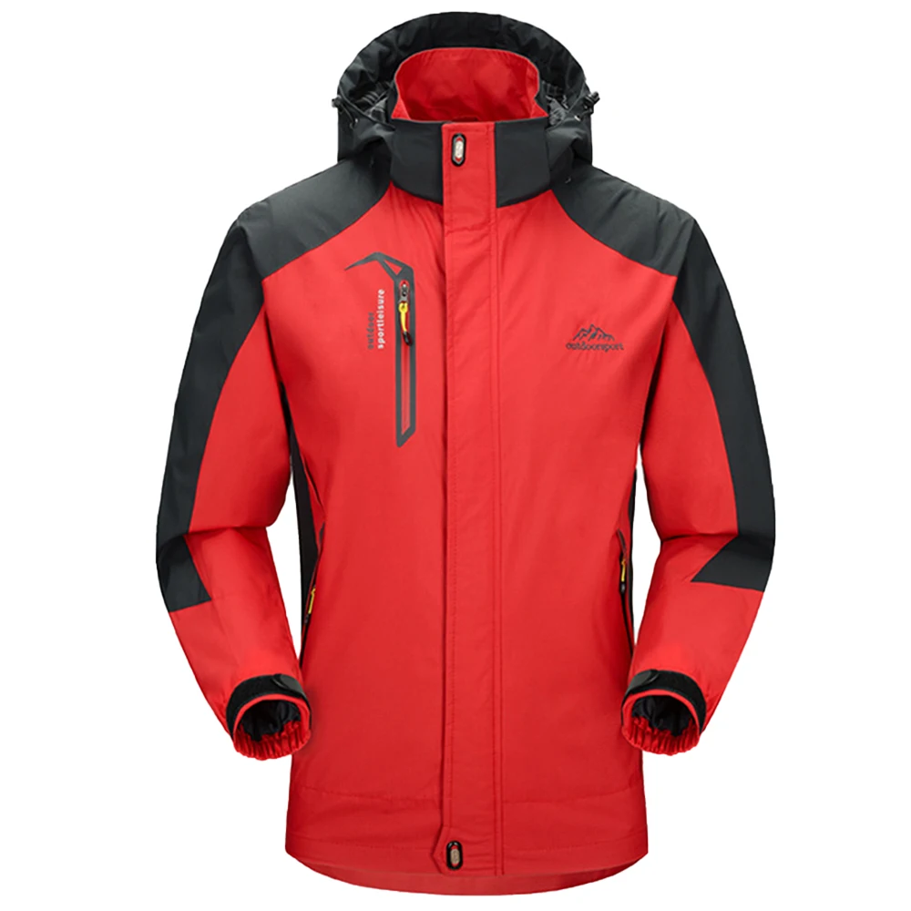 

Men Women'sCamping Hiking Jacket Autumn Outdoor Sports Coats Climbing Trekking Windbreaker Travel Waterproof Jackets Red
