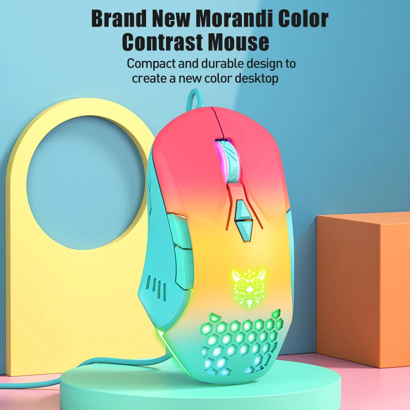 Оптическая компьютерная мышь 4000DPI 7 кнопок светодиодный Ной подсветкой USB офисные