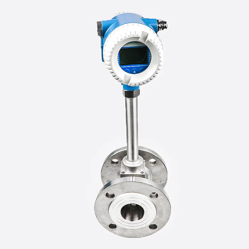 

High Accuracy 4-20mA Compressed Air Steam SS306 LED Display Vortex Flow Meter Manufacture