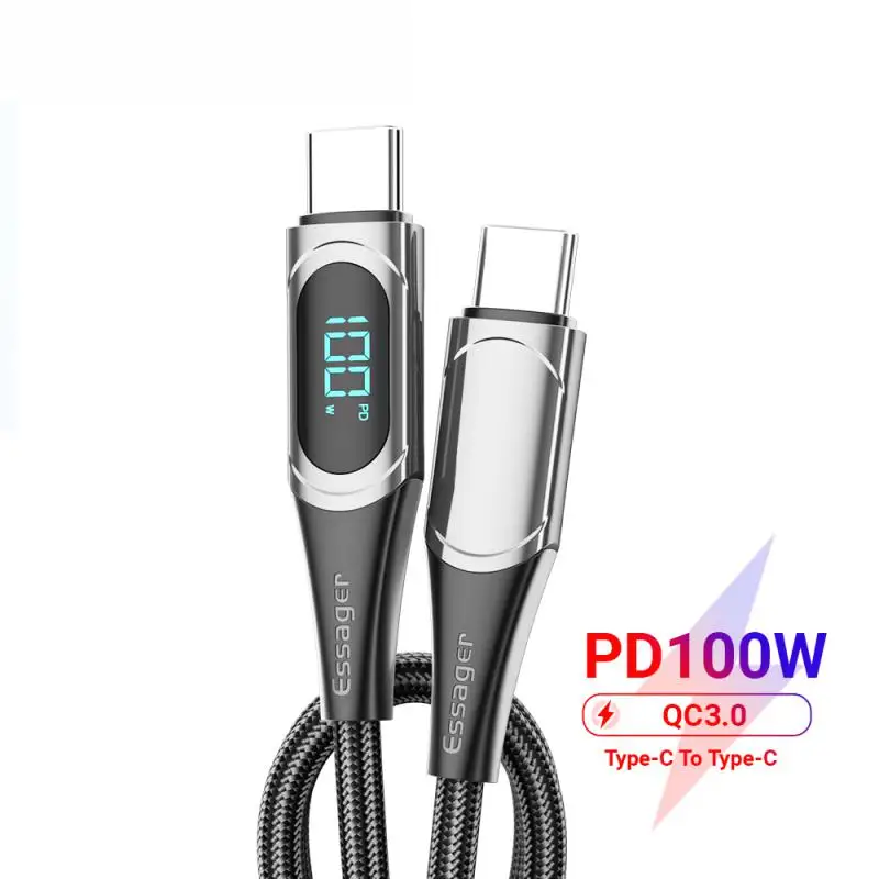 

Кабель с разъемами USB Type-C и USB C для Samsung S20, Xiaomi, PD, 100 Вт