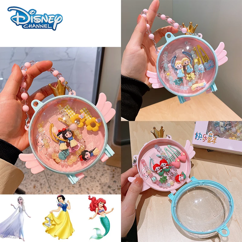 Купи Disney Frozen Elsa Hairpins Play Makeup Ariel Snow White Headrope Cute Kids Girl Fashion Toys Gifts Hair Accessories Barrettes за 212 рублей в магазине AliExpress