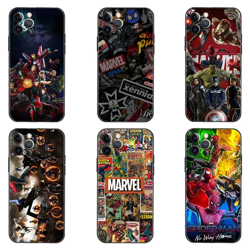 

for iPhone 13 pro max Case 11pro 12pro 11promax 12promax X XR Funda xsmax 8 7 6 6s plus Cover 5 5s SE Coque Avengers Surper Hero