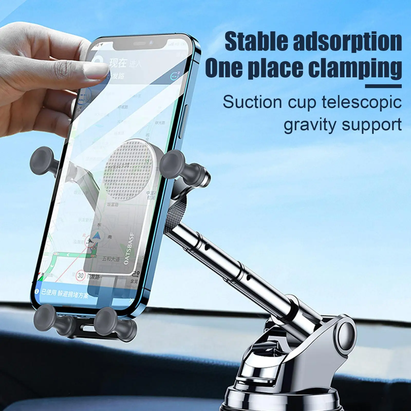 

Gravity Car Phone Holder Foldable Smart Phone Holder Stand For IPhone Samsung Huawei 360 Degree Rotation Screen Angle D6X1