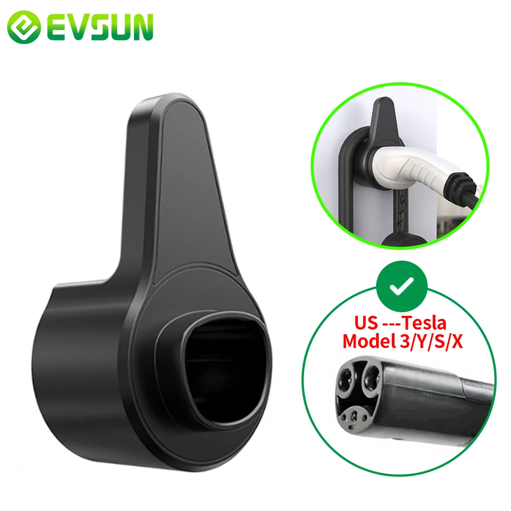 EVSUN EV Charger Holder Holster Dock For Electric Vehicle For Tesla Model 3/Y/S/X (US Standard) Charging Cable Extra Protection