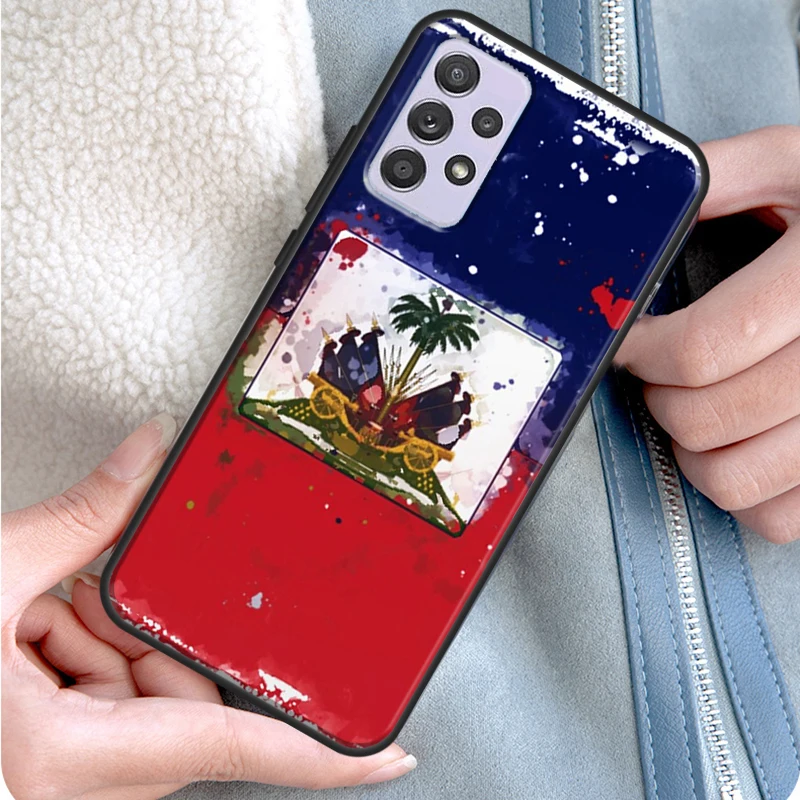Мягкий чехол с флагом Гаити для Samsung A52S A12 A22 A42 A52 A72 A51 A71 A50 A70 A20e A21S A32 - купить по
