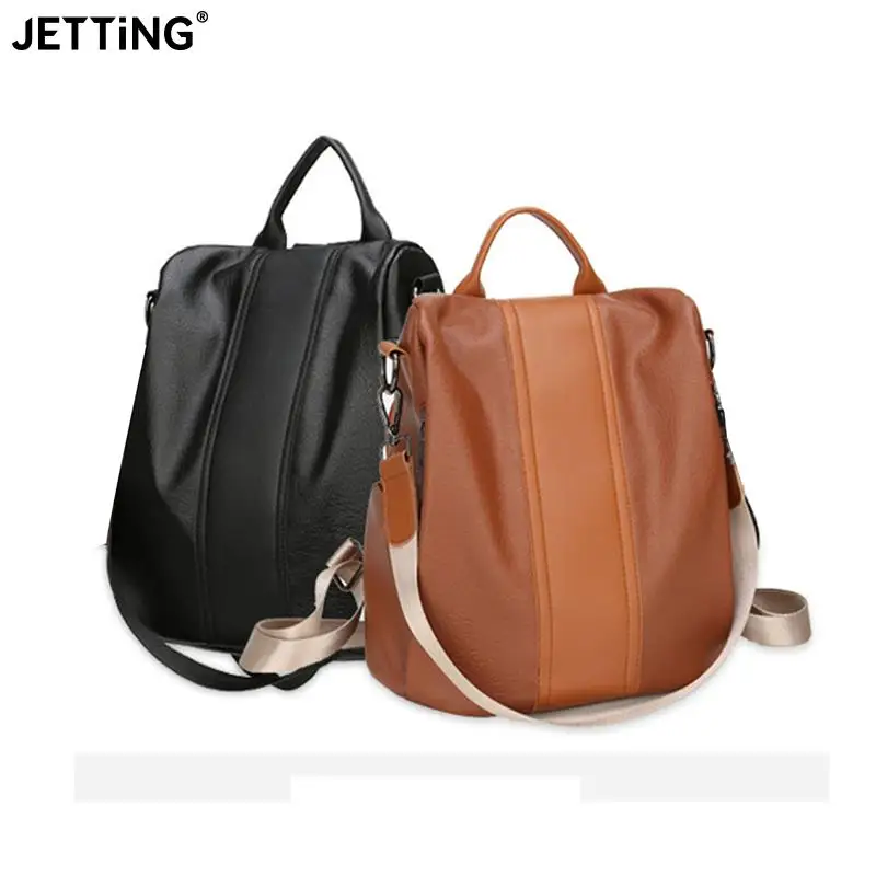 

Женские Водонепроницаемые кожаные рюкзаки с защитой от кражи, сумки для девушек, многофункциональный дорожный ранец на плечо