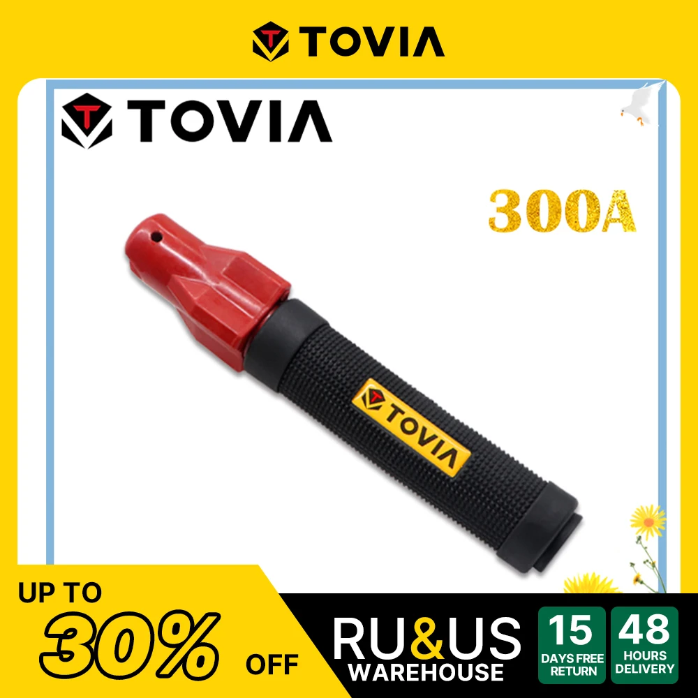

TOVIA 300A Screw Weld Holders Professional Electrode Holder 1.0-4.0mm Weld Clamp Pure Copper Core Safe Weld Holders