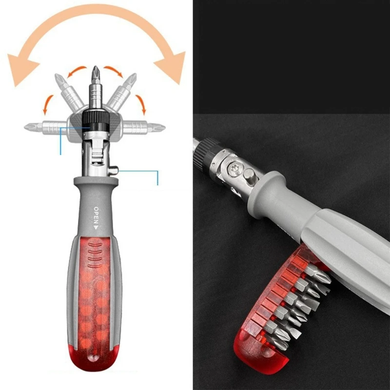 Комплект отверток с храповым механизмом 10 в 1 Универсальная отвертка магнитным