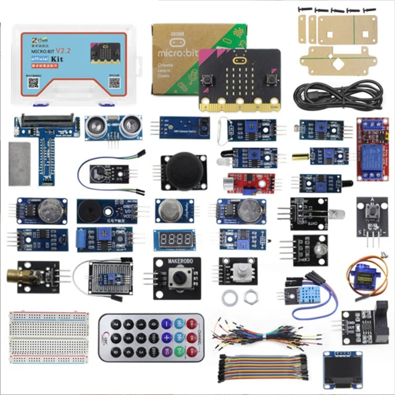 Microbit V2.2 Basic Starter Kit Diy Electronic Kit For Micro:Bit STEM Programming Kit Compatible With Microbit V1