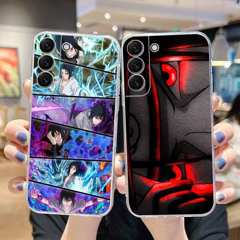 

Anime Naruto Itachi Phone Case For Samsung Galaxy S22 S21 Ultra S20 S30 FE S8 S9 S10 5G Plus Lite Soft Transparent Cover