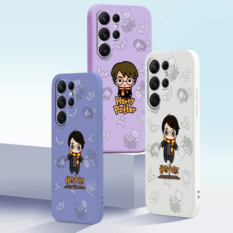 

Cute Potters Ring Harries Art Phone Case For Samsung Galaxy S22 S21 S20 FE S10 Note 20 10 Plus Lite Ultra 5G Liquid Rope Cover