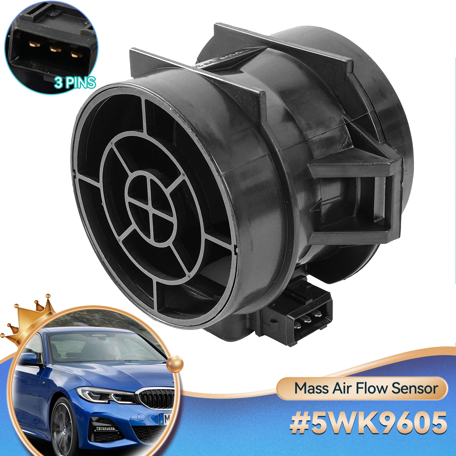 Датчик массового расхода воздуха для BMW E46 E39 E38 E36 320i 323i 325i 325xi 328i 320Ci 323Ci 325Ci 328Ci 325TI 520i