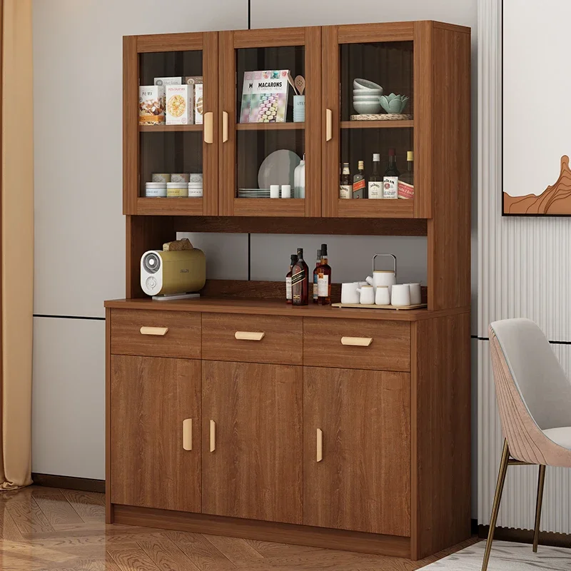 Кухонный шкаф из массива дерева для гостиной угловой ящик стеклянная витрина