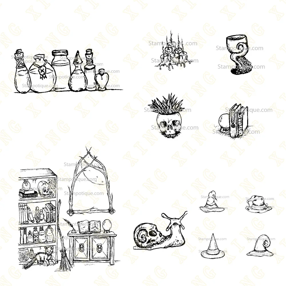 

New Metal Cutting Dies and Stamps DIY Scrapbooking Card Stencil Paper Cards Handmade Album Stamps Die Sheets Potions & Brews