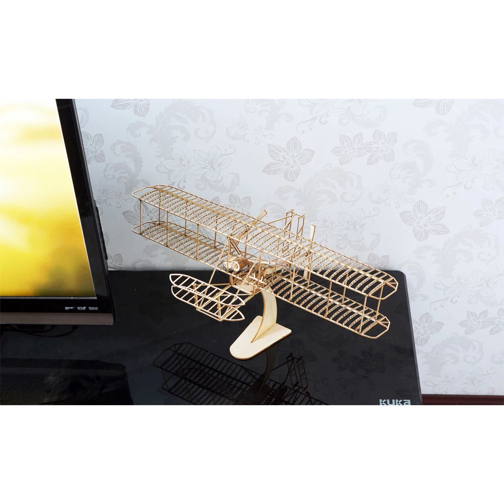 Конструктор AEORC Wright Flyer I 1903: первая модель самолета с двигателем, деревянная сборная модель, реплика исторического авиационного транспортного средства, коллекционный предмет (art.: 3920d494ff8b3) - 3920d494ff8b3