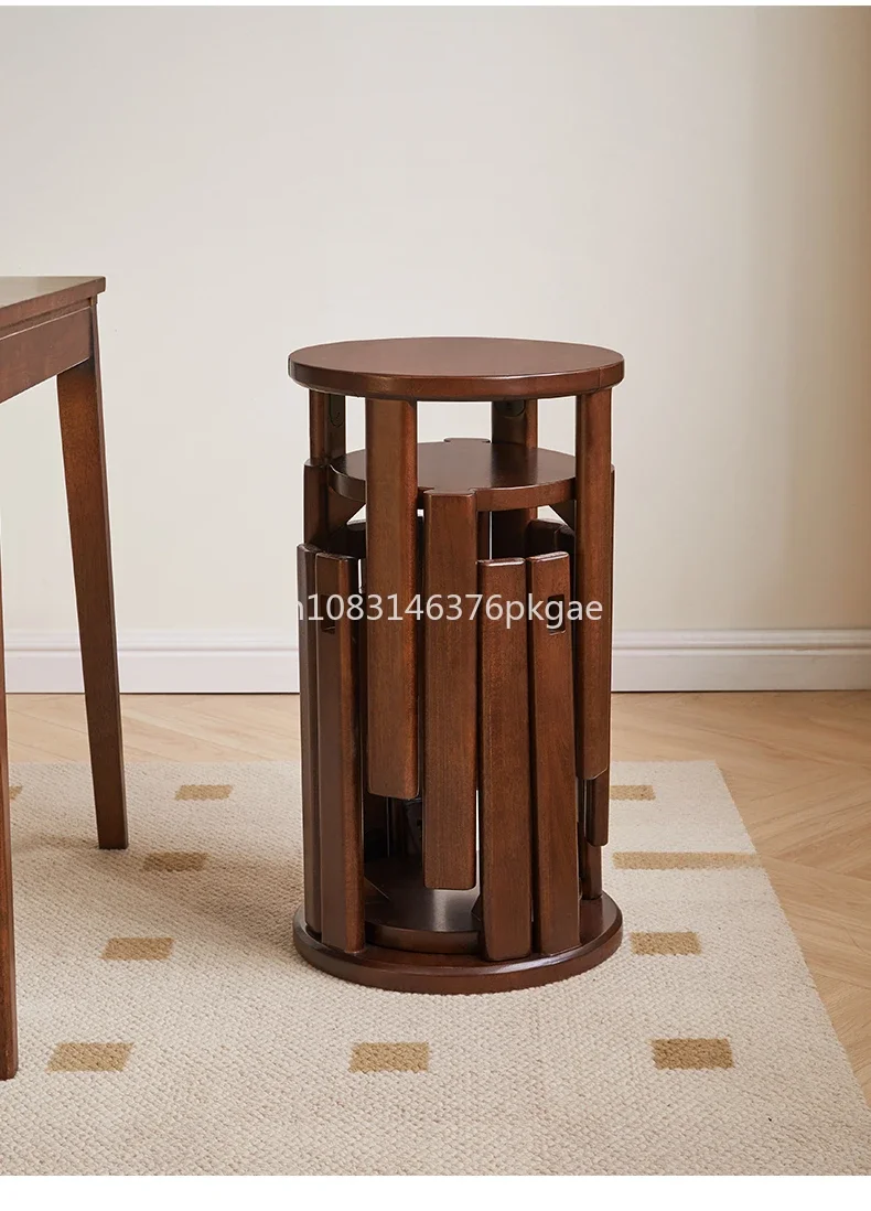 Круглый стул из массива дерева домашняя Штабелируемая комбинированная