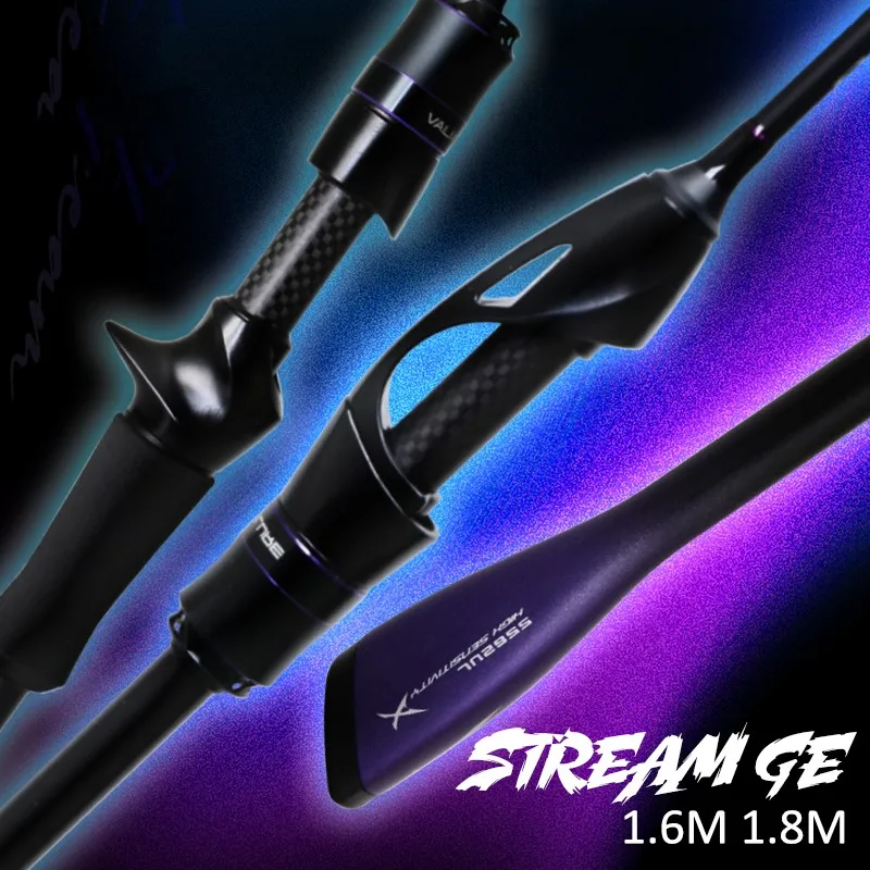

VALIANTWA New STREAM GE Micro UL Fishing Rods Ultralight 1.68m 1.8m Fast Action Spinning Casting Travel Trout FishingTackle