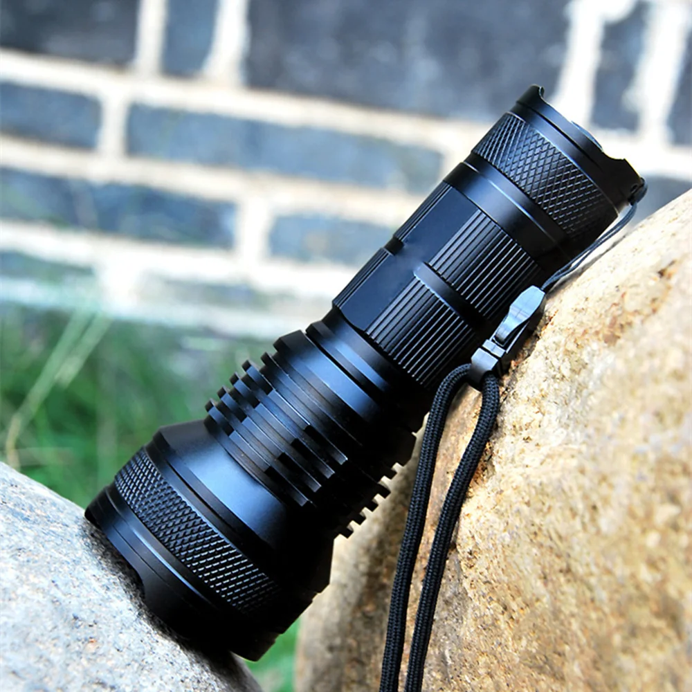 Фонарик высокой мощности с металлическим переключателем и телескопическим