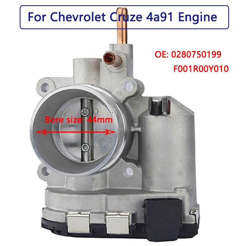 

New Throttle Body for 4a91 Engine Zotye Changa Chery A1 QQ V3 V5 V6 FRV FSV H530 V5 Mini Jac Chevrolet Cruze 0280750199 BW016