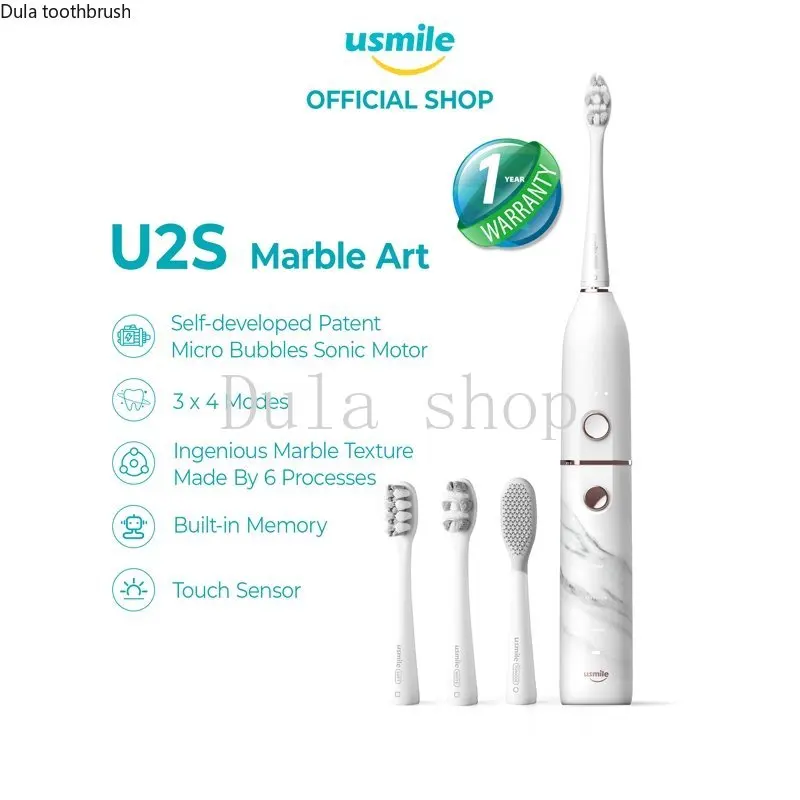 

usmile U2S Marble Art Sonic Electric Toothbrush - U2S Adult Smart Couple Adults Personal Care clean Appliances