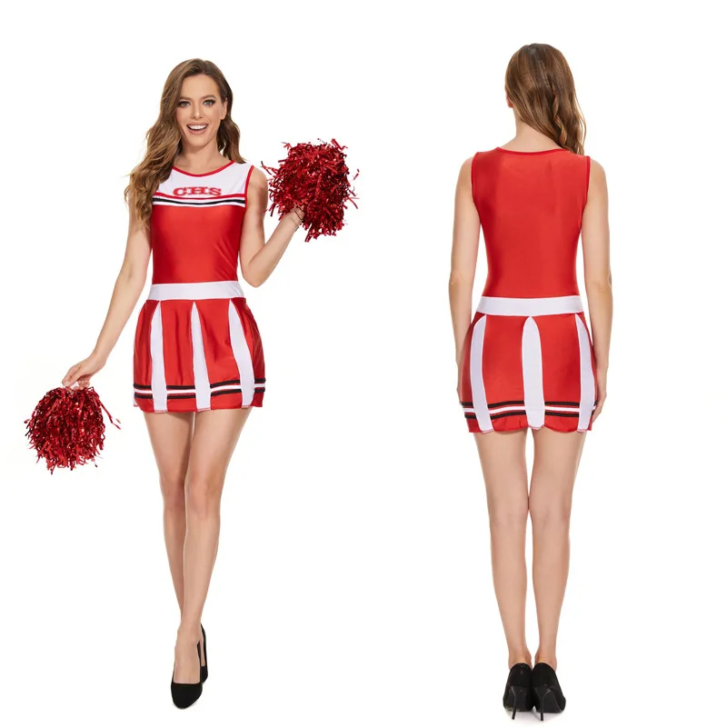 

2022 New Cheerleading Costumes Halloween Green Cheerleading Costumes Stage Performance Team Football Baby Clothes