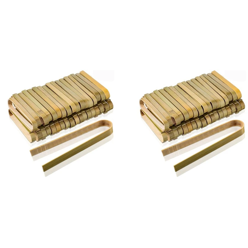 

160 шт., одноразовые мини-щипцы из бамбука
