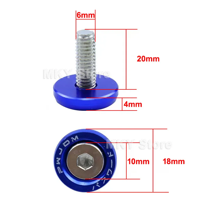 Универсальные модифицированные крепежи для автомобиля 6 мм шайба крыла бампер