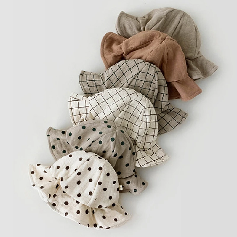 Summer Baby Bucket Hat Children's Panama Sun Hats Intant Toddler Beach Cap Sunbonnet Fedoras Outdoor Sunscreen Fisherman Beanie | Детская