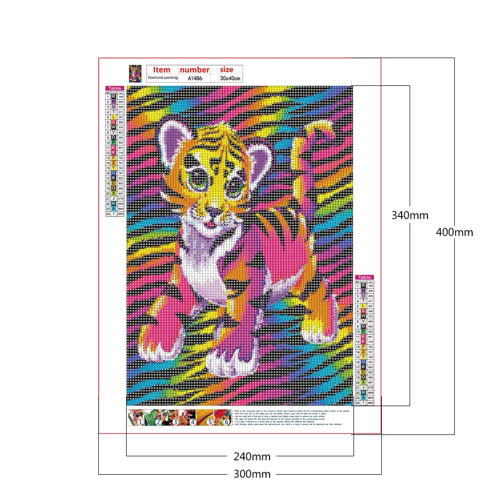 5D алмазная живопись сделай сам Зебра тигр Круглая Мозаика набор для рисования