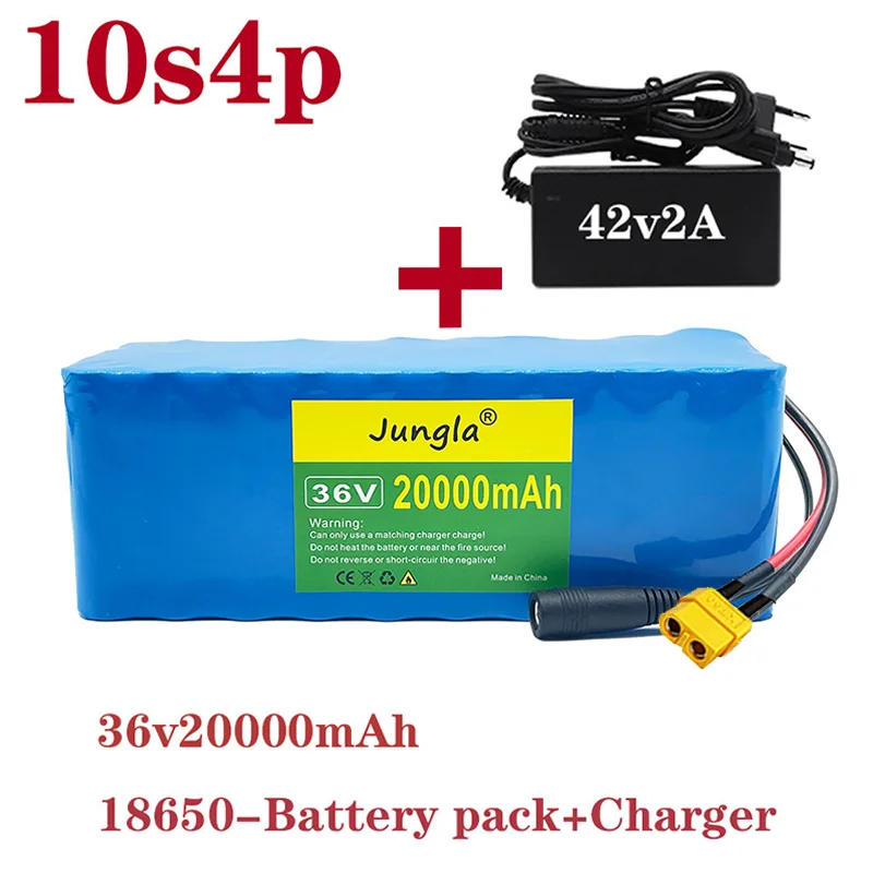 

36V lithium-ion battery pack, 10S4P, 20000 mAh, DC+XT60 connector, suitable for electric bicycles, electric wheelchairs, etc