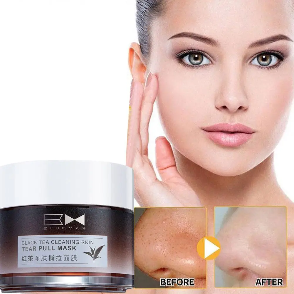 

Black Tea Tear-off Mask Cleans Pores and Removes Blackheads Excess Cleans Skin In Cleansing Pores Reduces Oil Oil and Mask H5W4