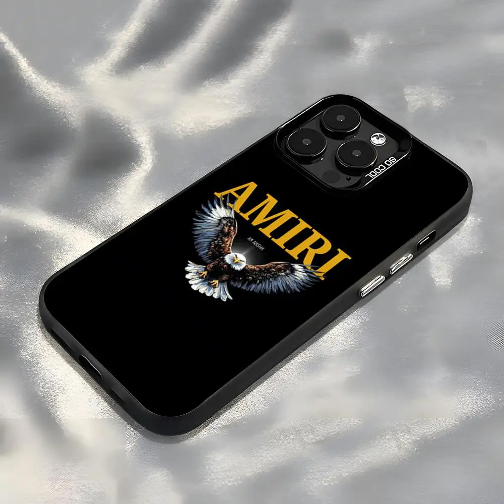 Фото Модный чехол A-Amiri для iPhone 17 Air, 16, 15, 14 Plus, 13, 12, 11 Pro, 7, 8, XS Max, XR, серебристый, черный, с бампером №5