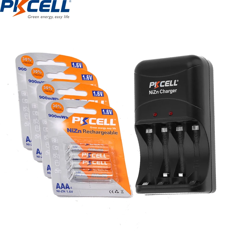 

Аккумуляторы PKCELL Ni-ZN, 1,6 в, AAA, МВт/ч, 16 шт.