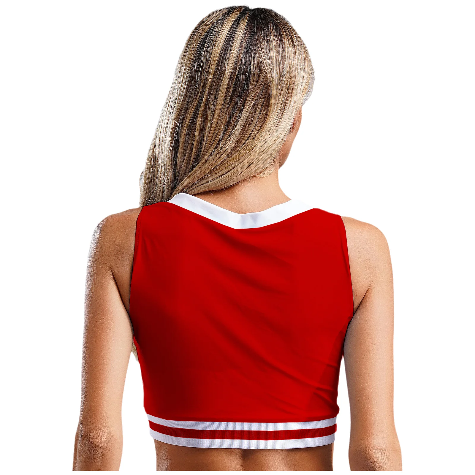 Женский сексуальный летний топ с V-образным вырезом без рукавов буквенным