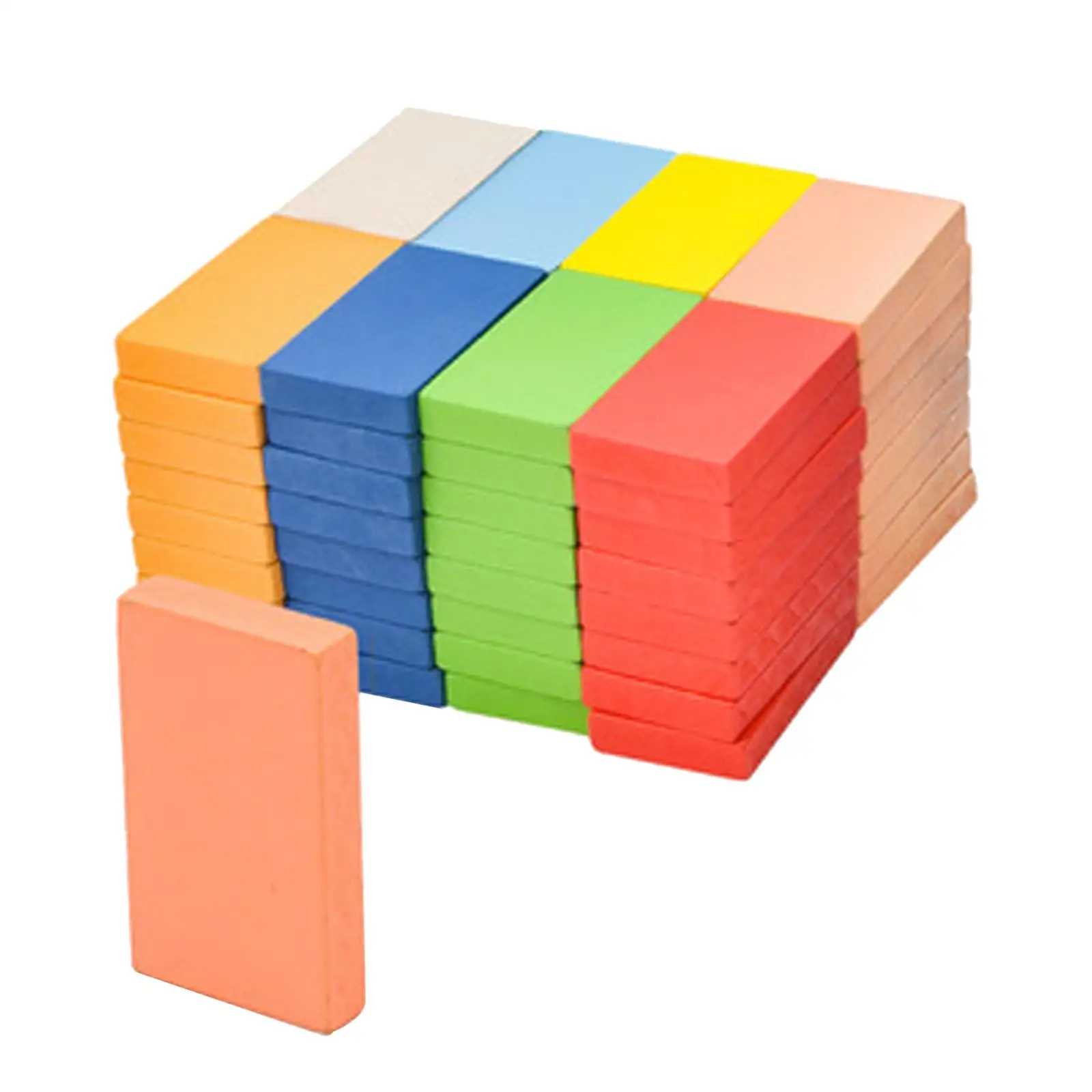 

80 Pieces Wooden Blocks Set Racing Toy Game Children Toddler Birthday Gift