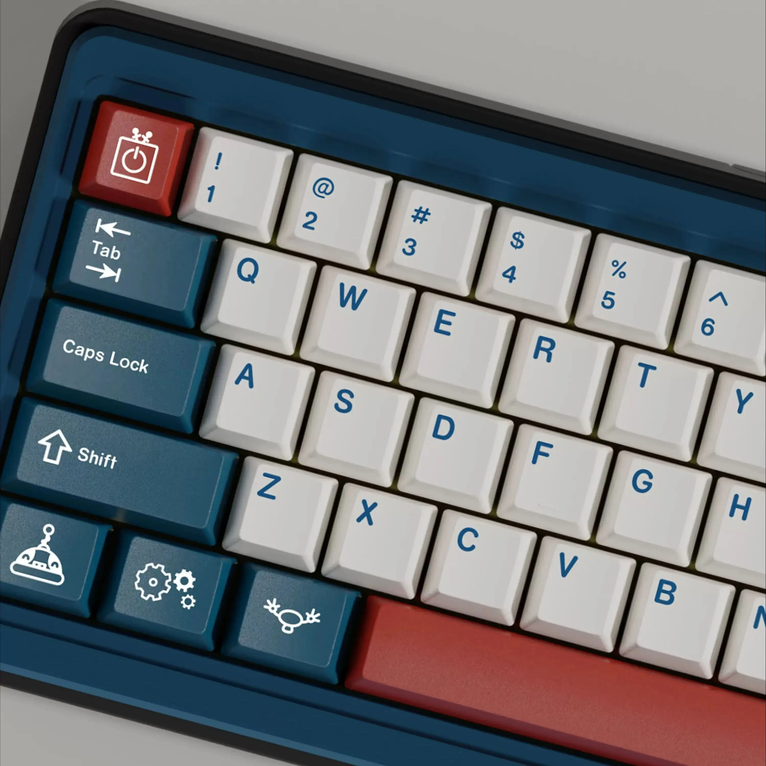 Набор клавишных колпачков PBT Azure Cherry Profile 5-сторонние колпачки для сублимационной